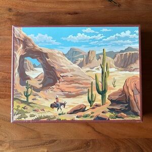 Unopened Desert 1000 Piece Puzzle | Vintage Paint by Numbers Style